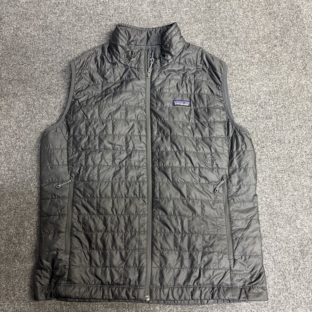 Patagonia Nano Puff Vest Men’s XL Gray PrimaLoft Insulated Full Zip 84242